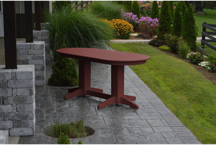 A&L Furniture Company Recycled Plastic 6' Oval Dining Table - Cherrywood