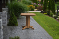 A&L Furniture Recycled Plastic 33" Round Dining Table - Cedar