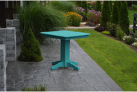 A&L Furniture Recycled Plastic 33" Square Dining Table - Aruba Blue