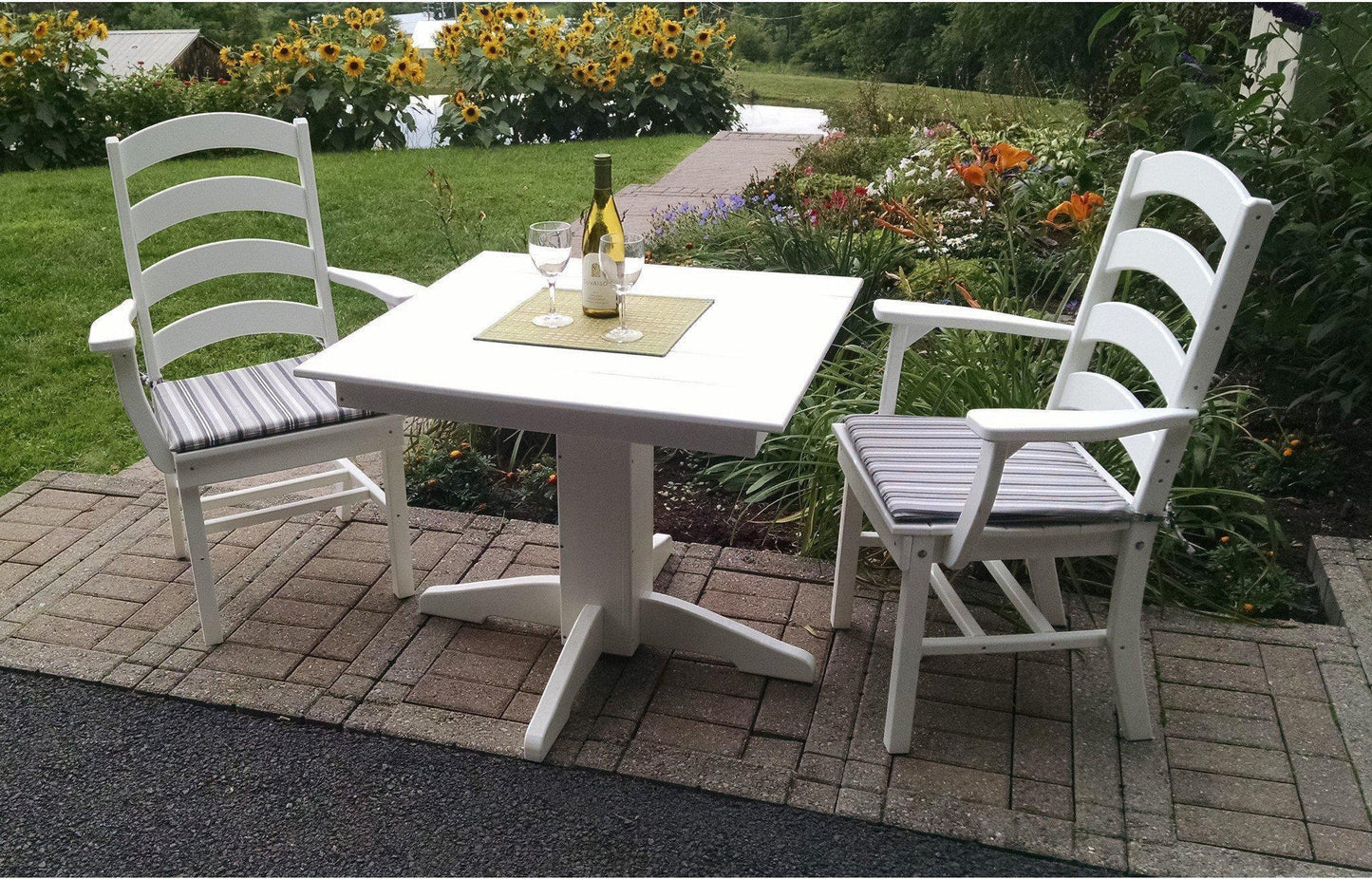 Bryton Park Poly Furniture Recycled Plastic 33" Square Dining Table - LEAD TIME TO SHIP 10 BUSINESS DAYS