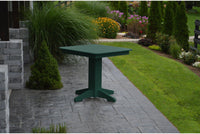 A&L Furniture Recycled Plastic 33" Square Dining Table - Turf Green