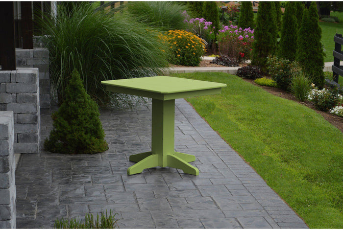A&L Furniture Recycled Plastic 33" Square Dining Table - Tropical Lime