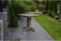 A&L Furniture Recycled Plastic 33" Square Dining Table - Weatheredwood