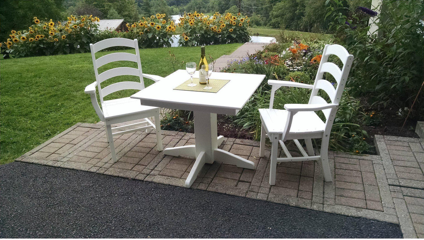 Bryton Park Poly Furniture Recycled Plastic 33" Square Dining Table - LEAD TIME TO SHIP 10 BUSINESS DAYS