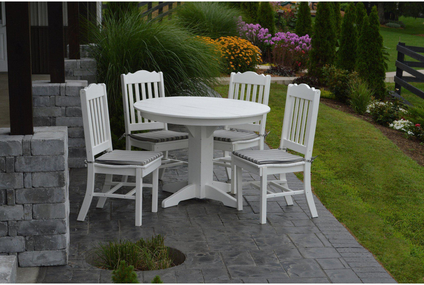 A&L Furniture Recycled Plastic 44" Round Dining Table - LEAD TIME TO SHIP 10 BUSINESS DAYS