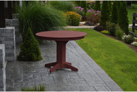 A&L Furniture Recycled Plastic 44" Round Dining Table - Cherrywood