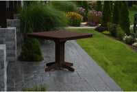 A&L Furniture Recycled Plastic 44" Square Dining Table - Tudor Brown