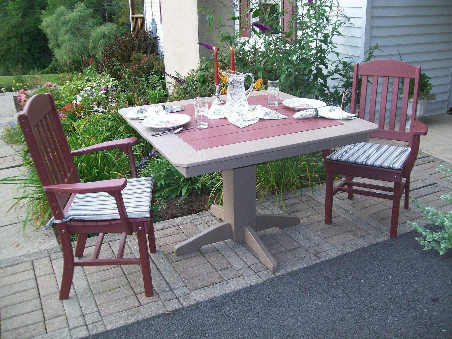 A&L Furniture Recycled Plastic 44" Square Dining Table - LEAD TIME TO SHIP 10 BUSINESS DAYS
