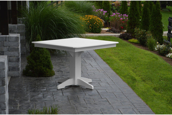 A&L Furniture Recycled Plastic 44" Square Dining Table - White