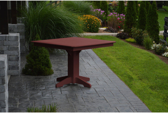 A&L Furniture Recycled Plastic 44" Square Dining Table - Cherrywood