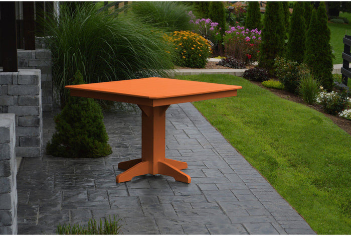 A&L Furniture Recycled Plastic 44" Square Dining Table - Orange