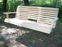 la cypress 5ft porch swing with flip down center console unfinished