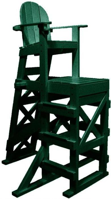 Tailwind Furniture Recycled Plastic TLG-530 Tall Lifeguard Chair with Side Steps - Seat Height: 64" - LEAD TIME TO SHIP 15 TO 20 BUSINESS DAYS