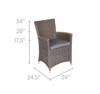 Royal Teak Collection Helena Outdoor All Weather Wicker Patio Chair - SHIPS WITHIN 1 TO 2 BUSINESS DAYS