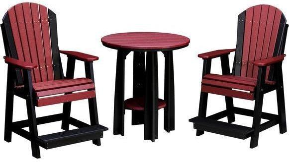 LuxCraft Recycled Plastic Counter Height Adirondack Balcony Table Set  - LEAD TIME TO SHIP 7 BUSINESS DAYS OR LESS