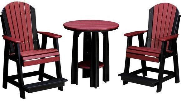LuxCraft Recycled Plastic Counter Height Adirondack Balcony Table Set  - LEAD TIME TO SHIP 10 to 12 BUSINESS DAYS