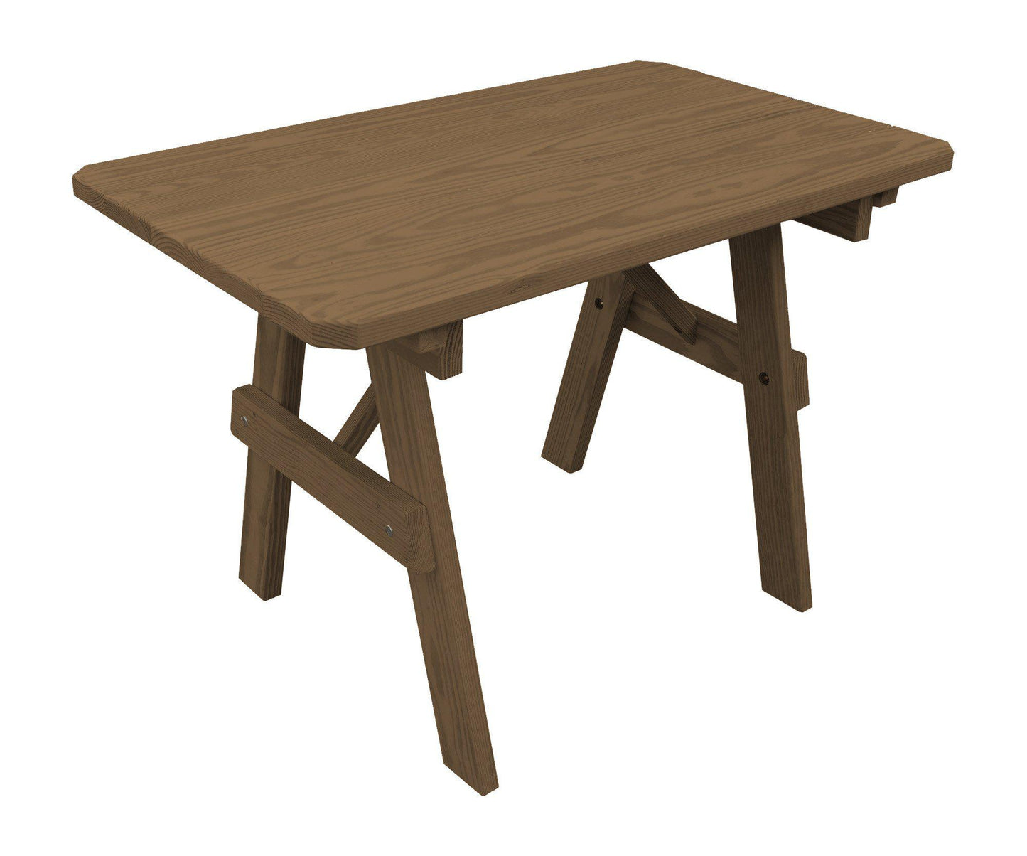 A&L Furniture Co. Pressure Treated Pine 4' Traditional Table Only - LEAD TIME TO SHIP 10 BUSINESS DAYS