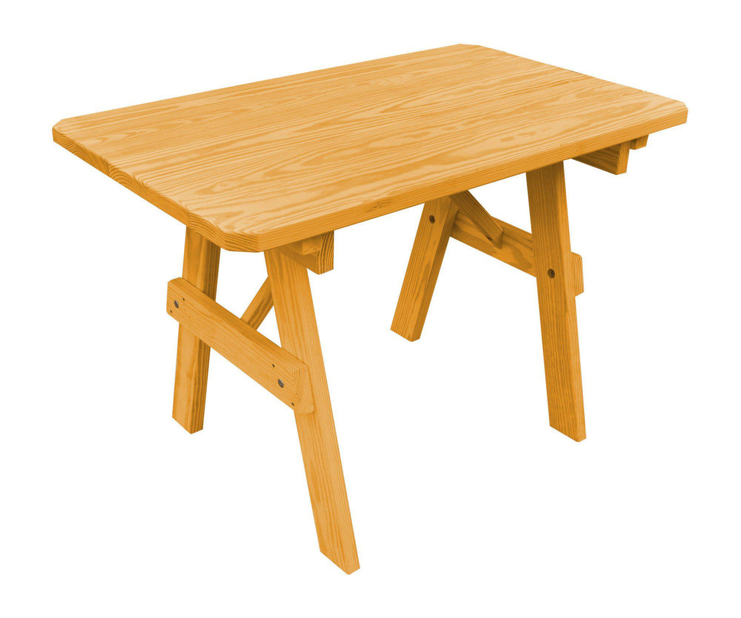 A&L Furniture Co. Pressure Treated Pine 4' Traditional Table Only - LEAD TIME TO SHIP 10 BUSINESS DAYS