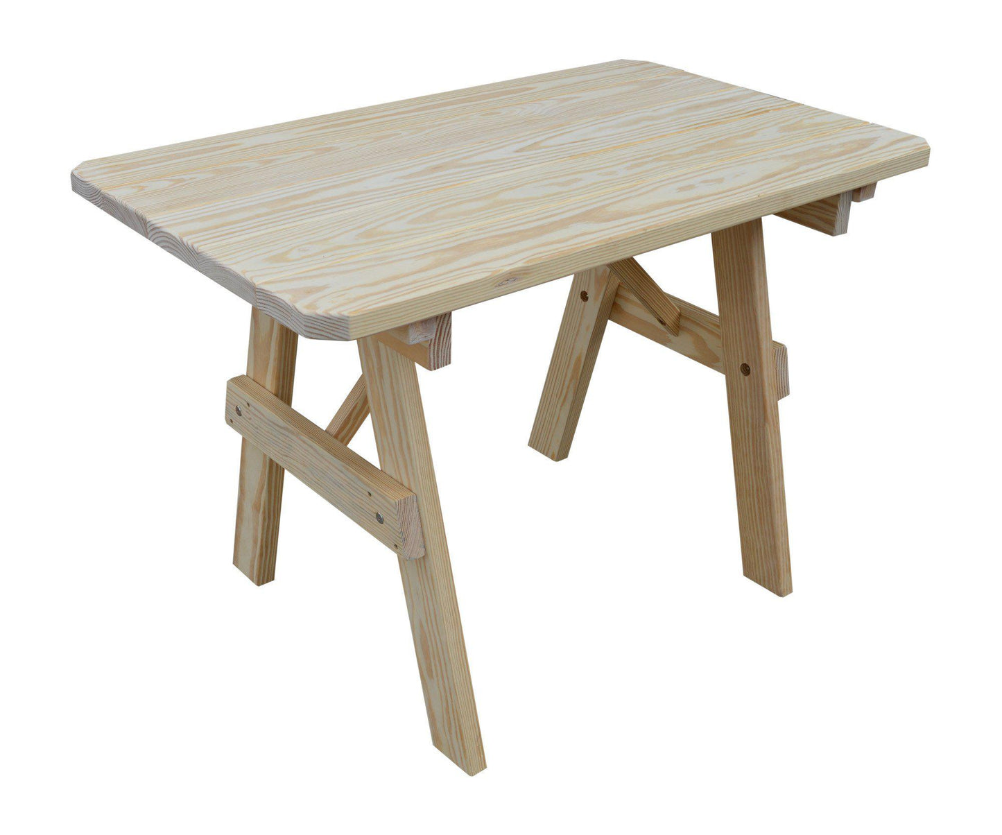 A&L Furniture Co. Pressure Treated Pine 4' Traditional Table Only - LEAD TIME TO SHIP 10 BUSINESS DAYS