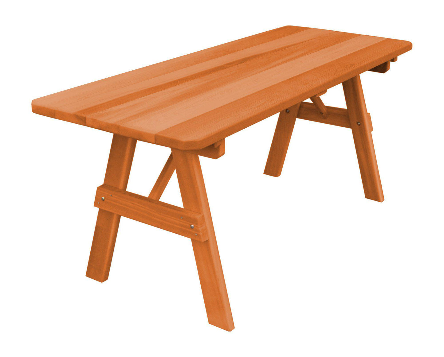 A&L FURNITURE CO. Western Red Cedar 55" Traditional Table Only - Specify for FREE 2" Umbrella Hole - LEAD TIME TO SHIP 2 WEEKS