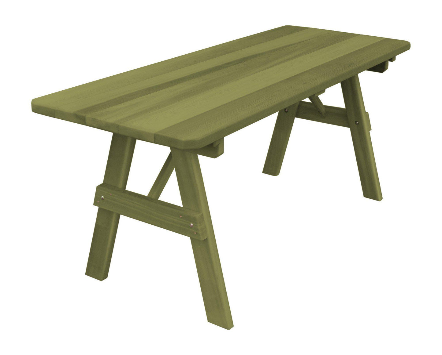 A&L FURNITURE CO. Western Red Cedar 94" Traditional Table Only - Specify for FREE 2" Umbrella Hole - LEAD TIME TO SHIP 2 WEEKS