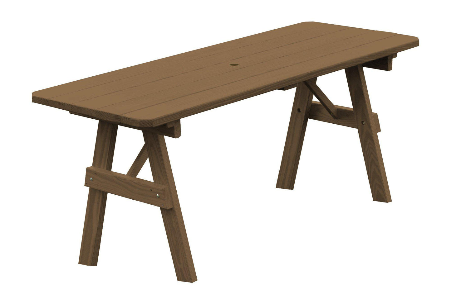 A&L Furniture Co. Pressure Treated Pine 6' Traditional Table Only - LEAD TIME TO SHIP 10 BUSINESS DAYS
