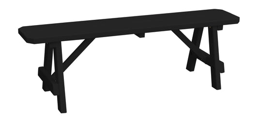 A&L Furniture Co. Yellow Pine 55" Traditional Bench Only - LEAD TIME TO SHIP 10 BUSINESS DAYS