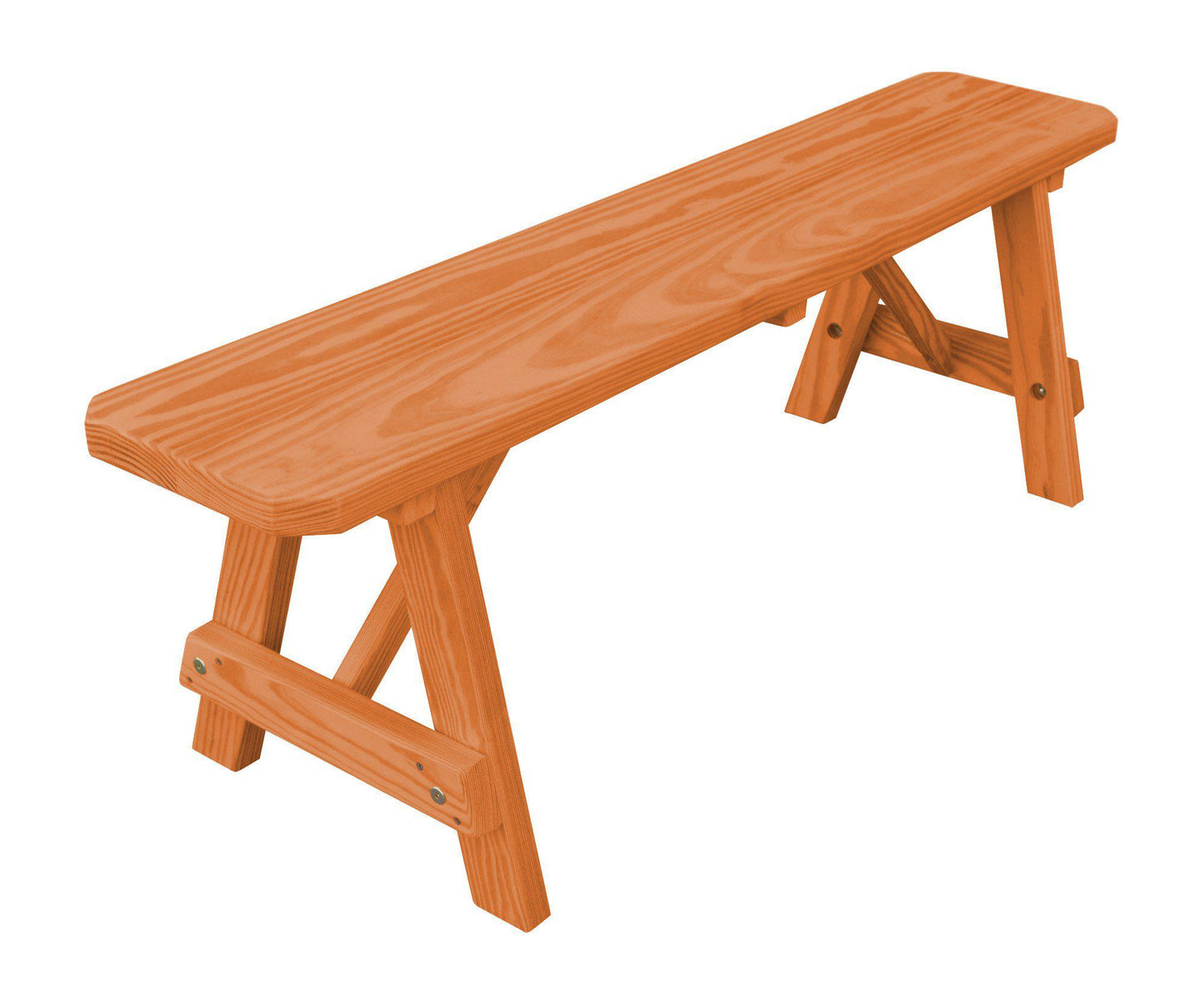 A&L Furniture Co. Yellow Pine 55" Traditional Bench Only - LEAD TIME TO SHIP 10 BUSINESS DAYS