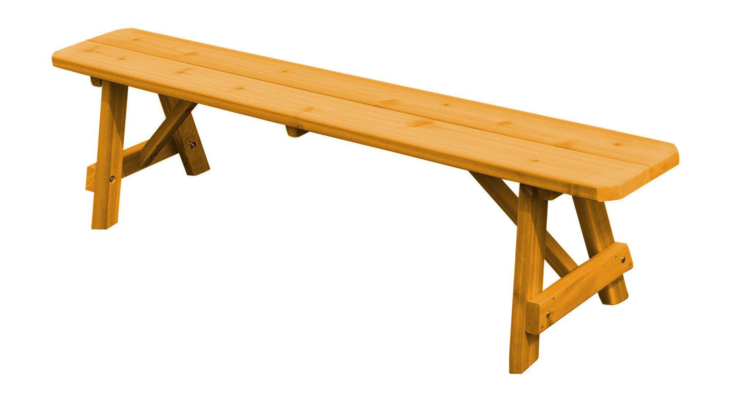 A&L FURNITURE CO. Western Red Cedar 55" Traditional Bench Only - LEAD TIME TO SHIP 4 WEEKS OR LESS