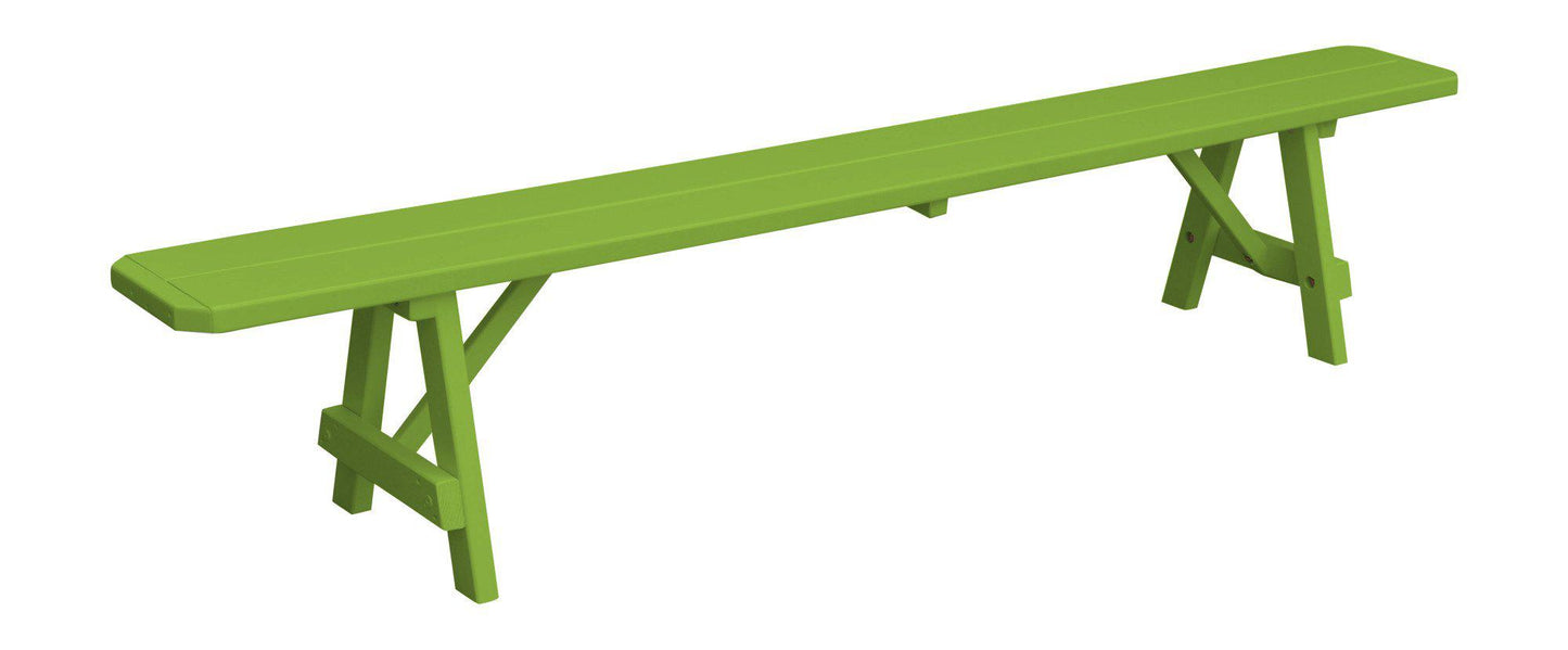A&L Furniture Co. Yellow Pine 95" Traditional Bench Only - LEAD TIME TO SHIP 10 BUSINESS DAYS