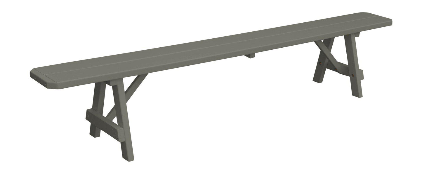 A&L Furniture Co. Yellow Pine 95" Traditional Bench Only - LEAD TIME TO SHIP 10 BUSINESS DAYS