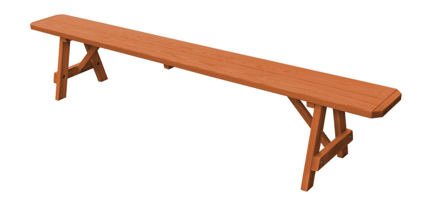 A&L Furniture Co. Yellow Pine 95" Traditional Bench Only - LEAD TIME TO SHIP 10 BUSINESS DAYS