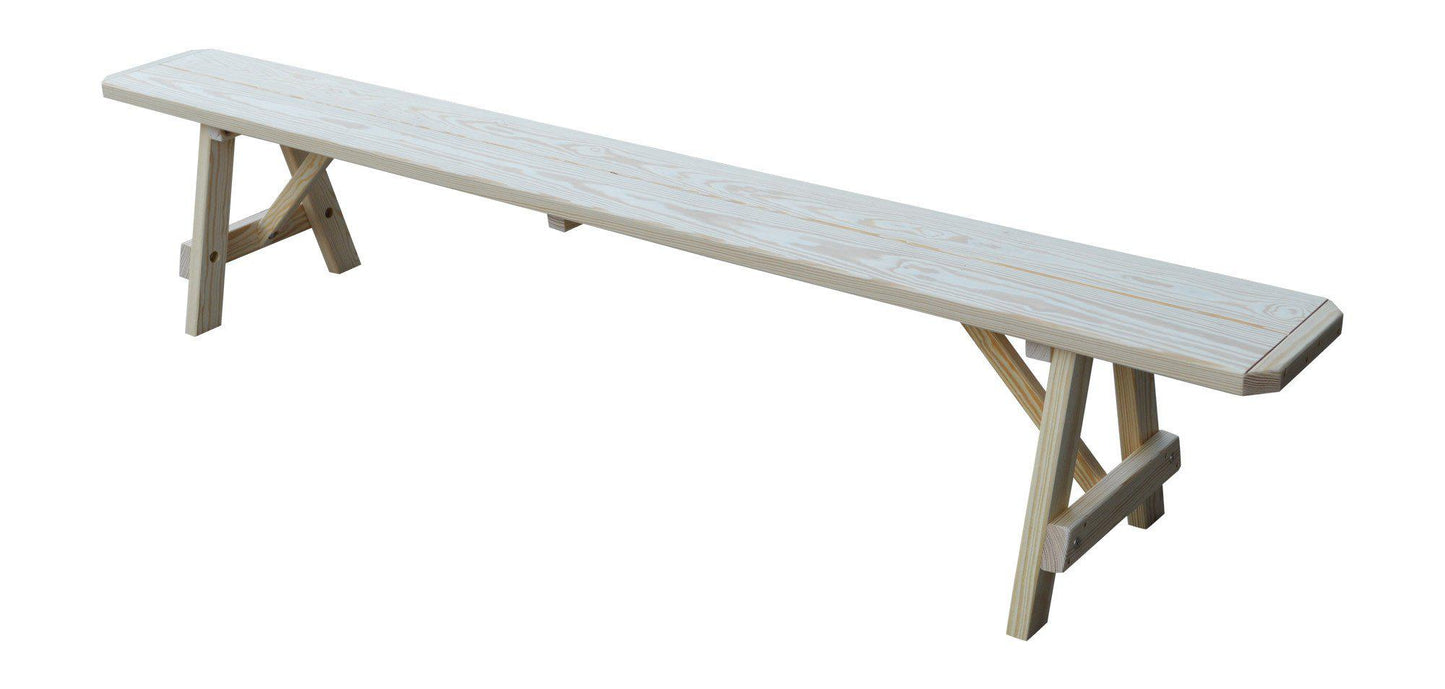 A&L Furniture Co. Yellow Pine 95" Traditional Bench Only - LEAD TIME TO SHIP 10 BUSINESS DAYS