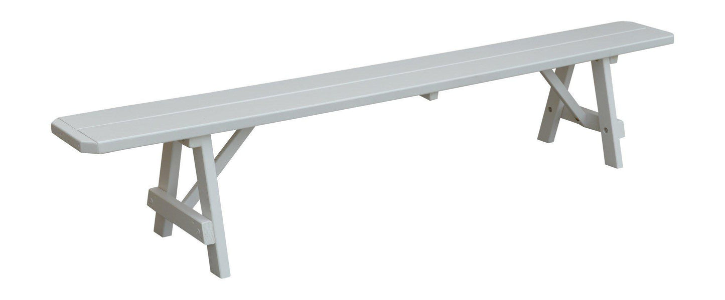 A&L Furniture Co. Yellow Pine 95" Traditional Bench Only - LEAD TIME TO SHIP 10 BUSINESS DAYS