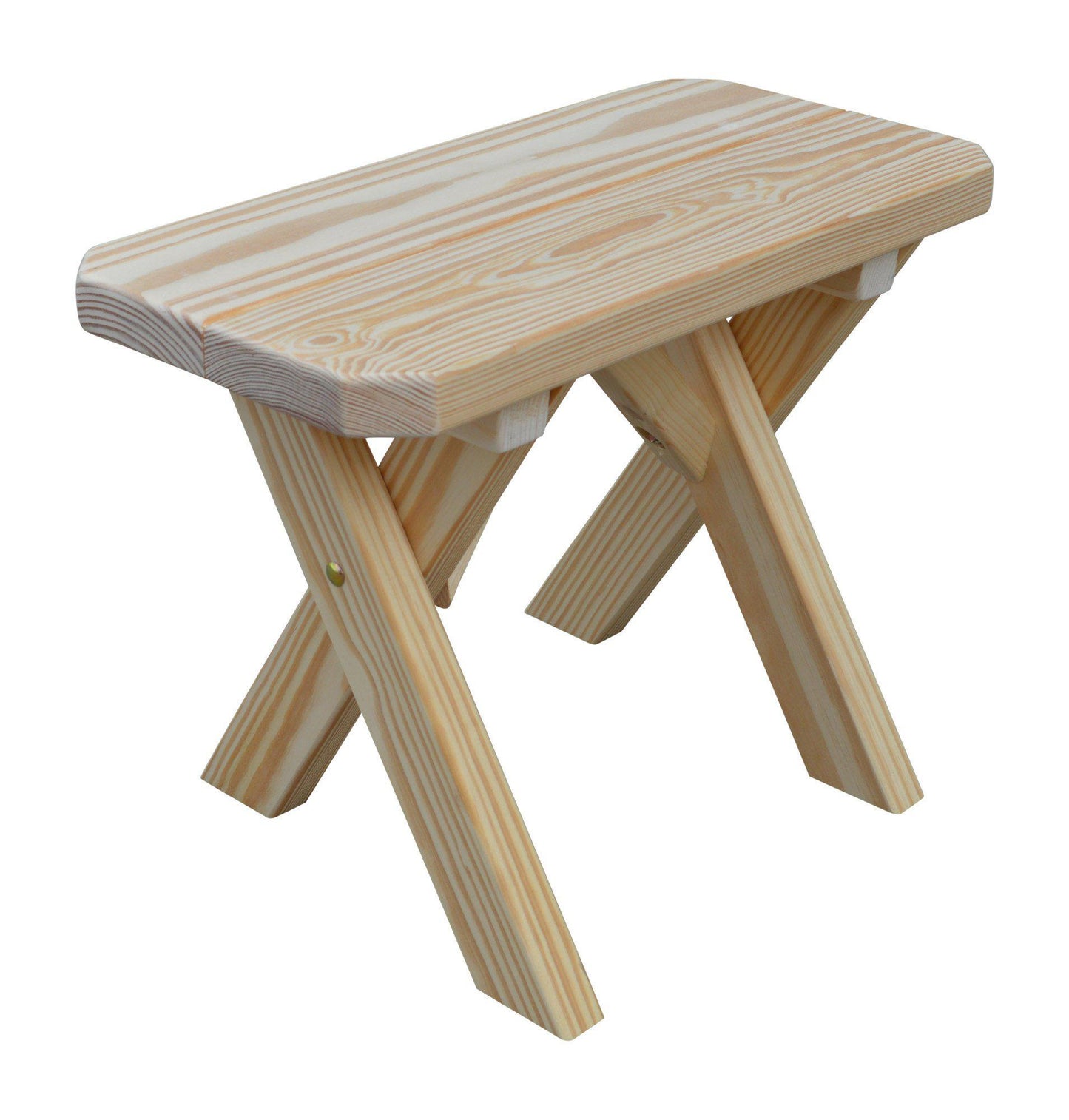 A&L Furniture Co. Yellow Pine  23" Crossleg Bench Only - LEAD TIME TO SHIP 10 BUSINESS DAYS