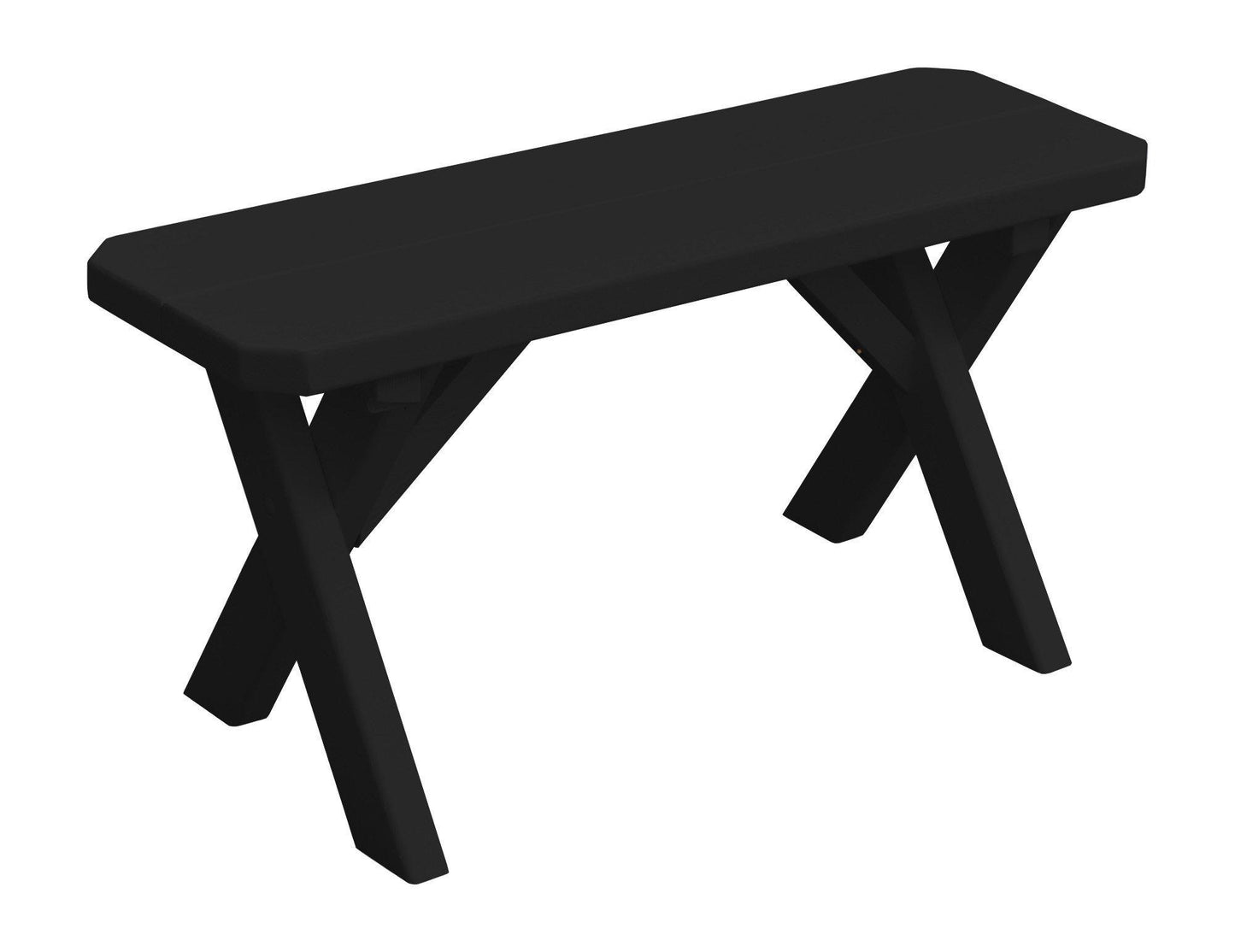 A&L Furniture Co. Yellow Pine 33" Crossleg Bench Only - LEAD TIME TO SHIP 10 BUSINESS DAYS