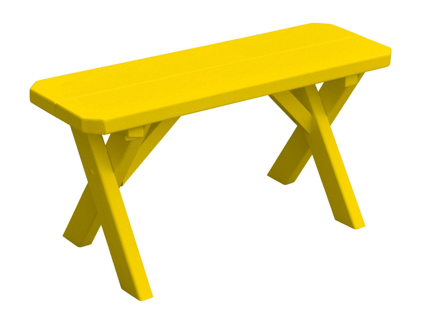 A&L Furniture Co. Yellow Pine 33" Crossleg Bench Only - LEAD TIME TO SHIP 10 BUSINESS DAYS