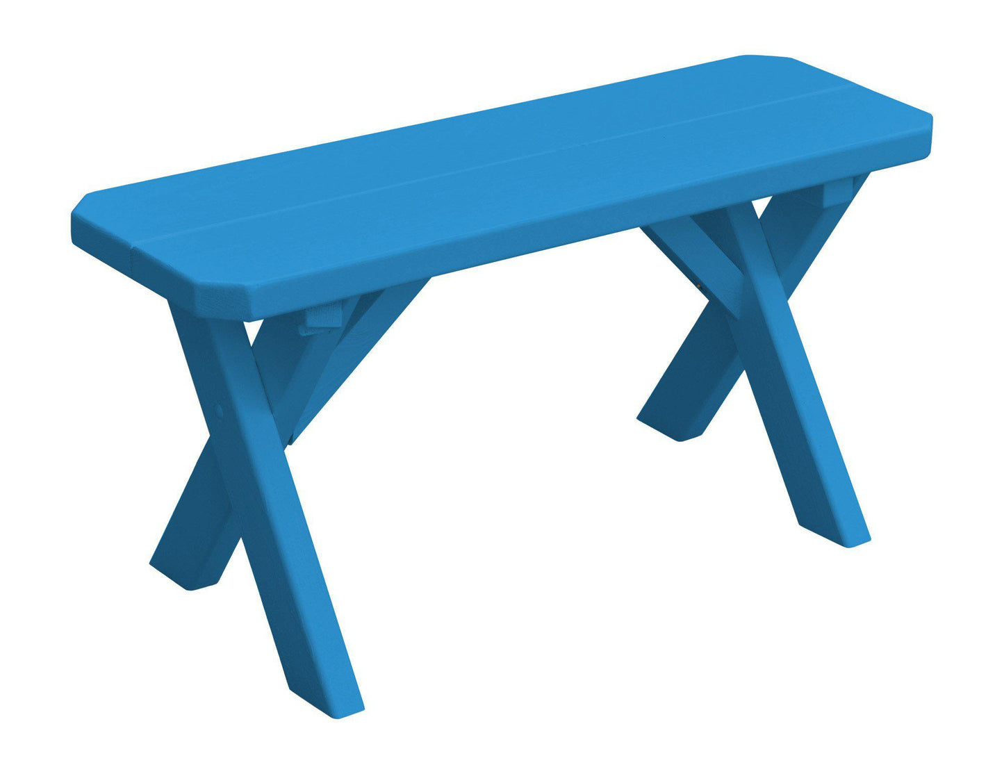 A&L Furniture Co. Yellow Pine 33" Crossleg Bench Only - LEAD TIME TO SHIP 10 BUSINESS DAYS