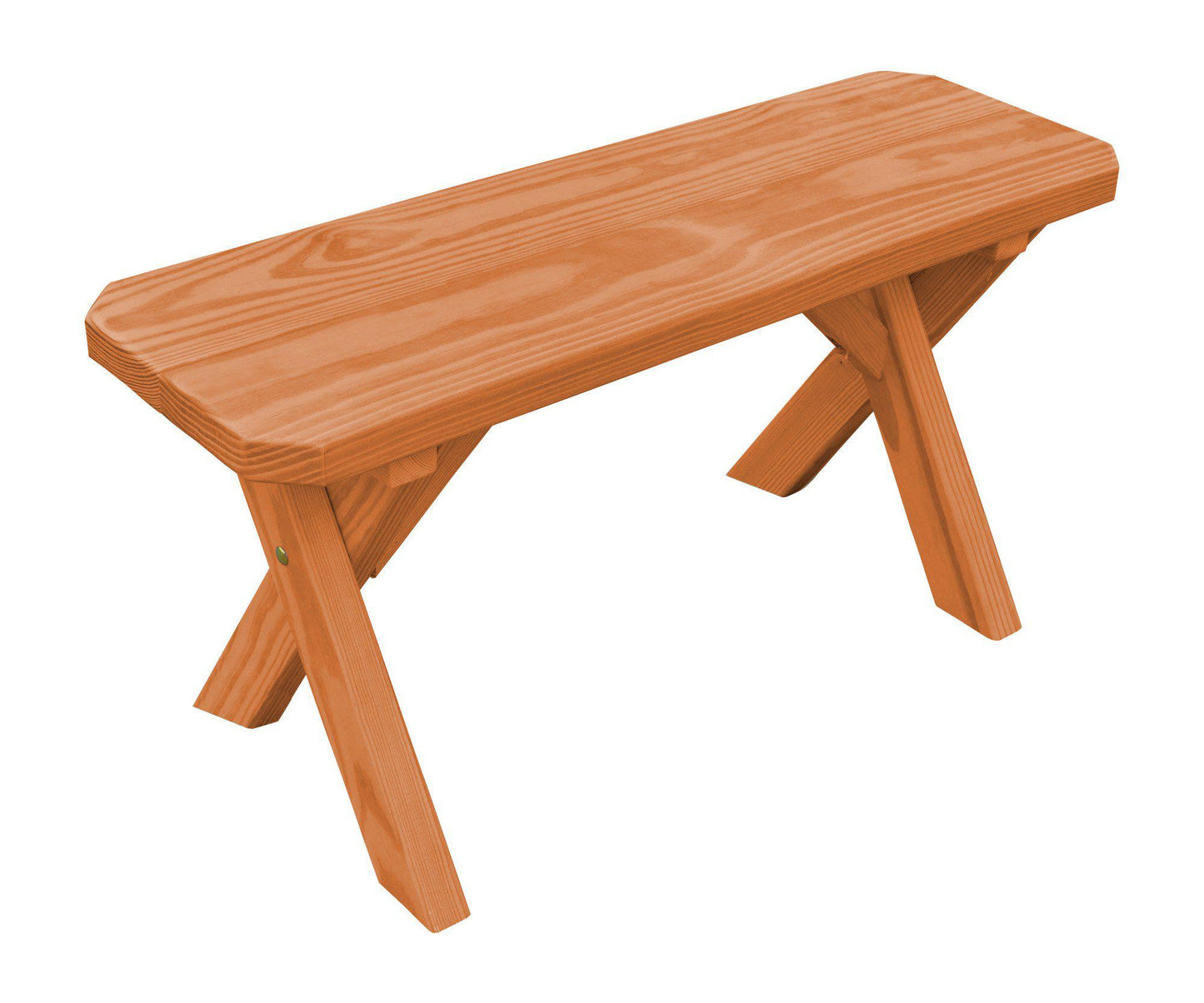 A&L Furniture Co. Yellow Pine 33" Crossleg Bench Only - LEAD TIME TO SHIP 10 BUSINESS DAYS
