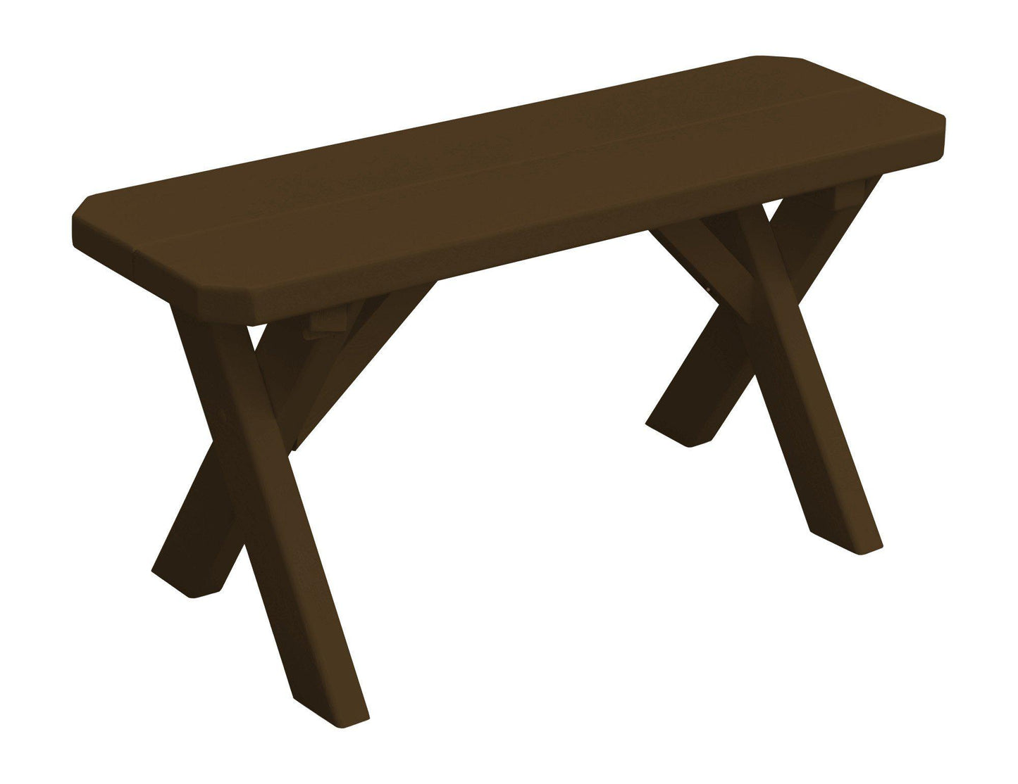 A&L Furniture Co. Yellow Pine 33" Crossleg Bench Only - LEAD TIME TO SHIP 10 BUSINESS DAYS