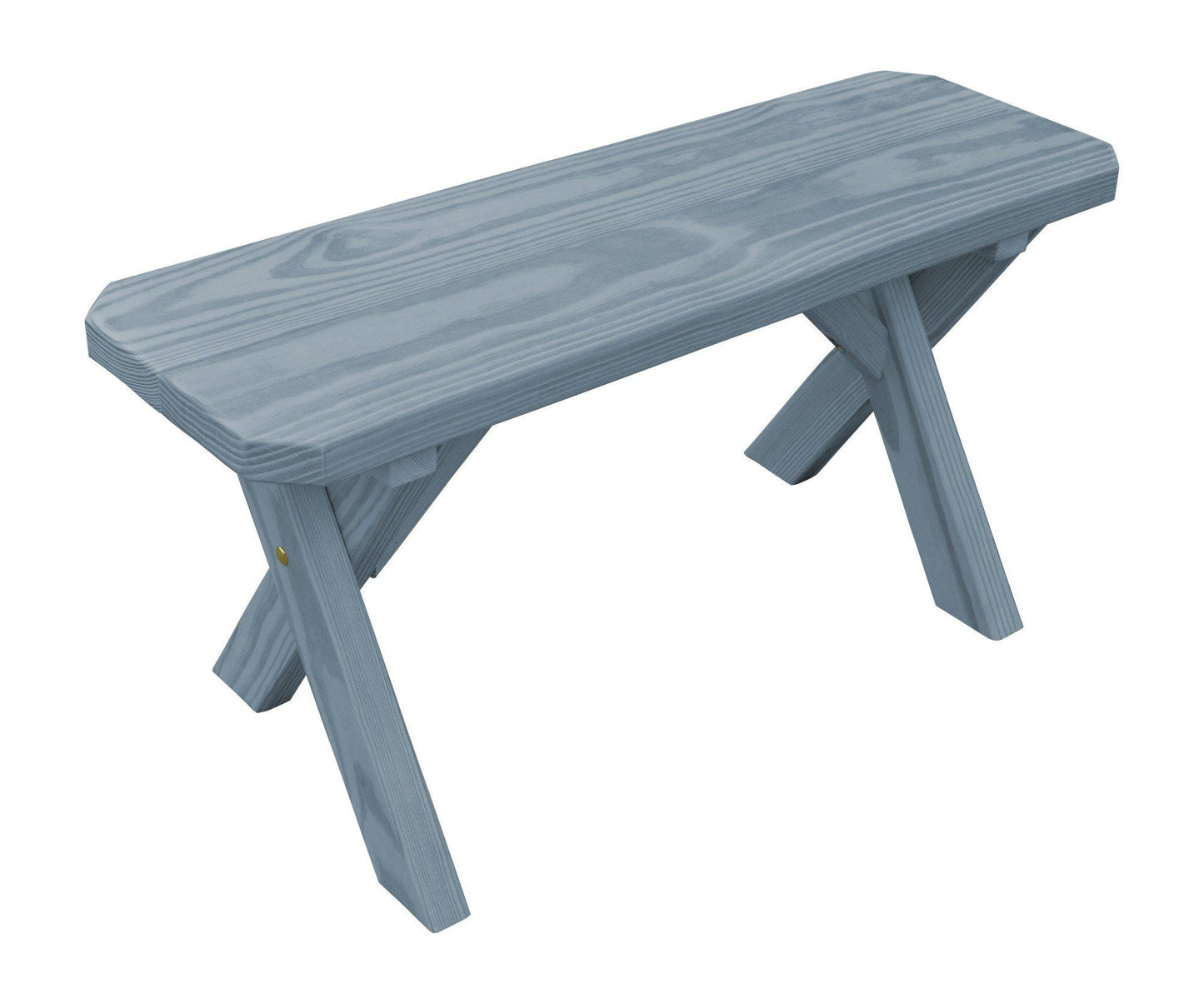 A&L Furniture Co. Yellow Pine 33" Crossleg Bench Only - LEAD TIME TO SHIP 10 BUSINESS DAYS