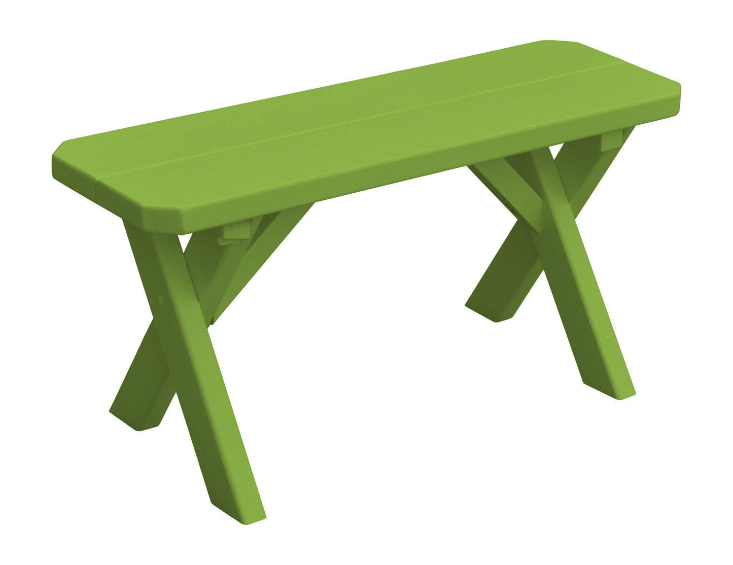 A&L Furniture Co. Yellow Pine 33" Crossleg Bench Only - LEAD TIME TO SHIP 10 BUSINESS DAYS