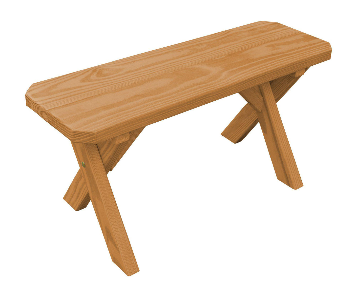 A&L Furniture Co. Yellow Pine 33" Crossleg Bench Only - LEAD TIME TO SHIP 10 BUSINESS DAYS
