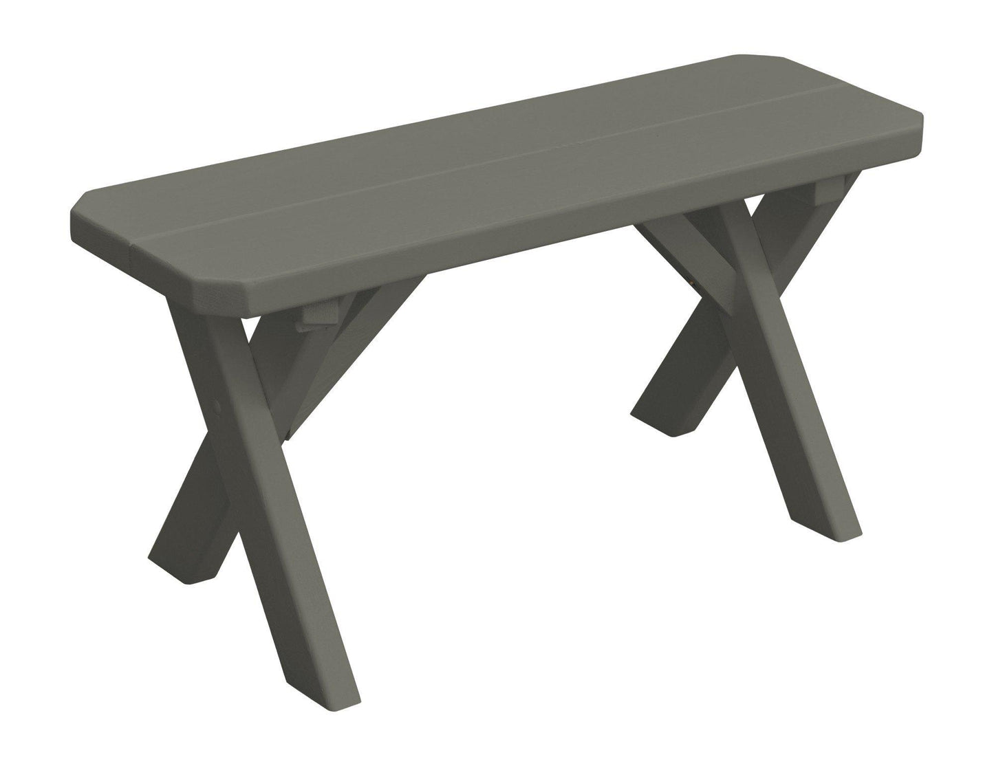 A&L Furniture Co. Yellow Pine 33" Crossleg Bench Only - LEAD TIME TO SHIP 10 BUSINESS DAYS