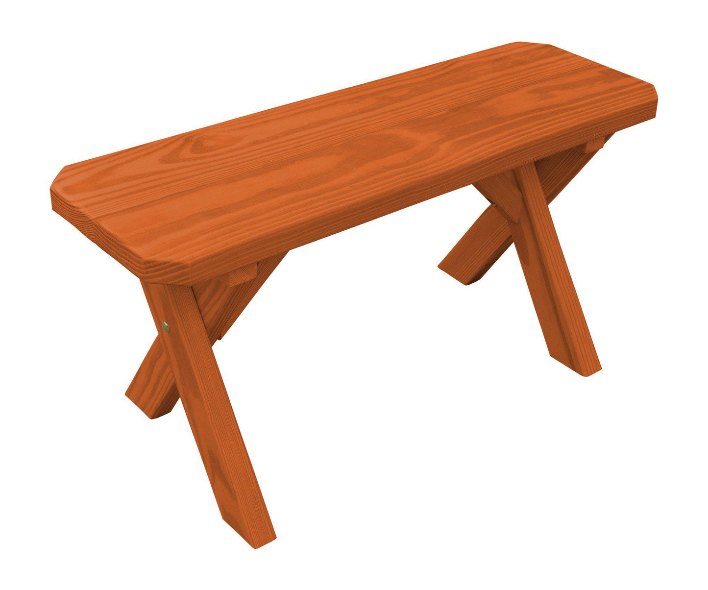 A&L Furniture Co. Yellow Pine 33" Crossleg Bench Only - LEAD TIME TO SHIP 10 BUSINESS DAYS