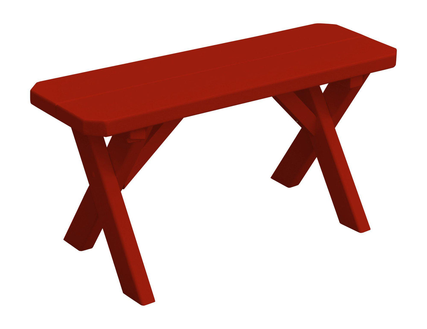 A&L Furniture Co. Yellow Pine 33" Crossleg Bench Only - LEAD TIME TO SHIP 10 BUSINESS DAYS