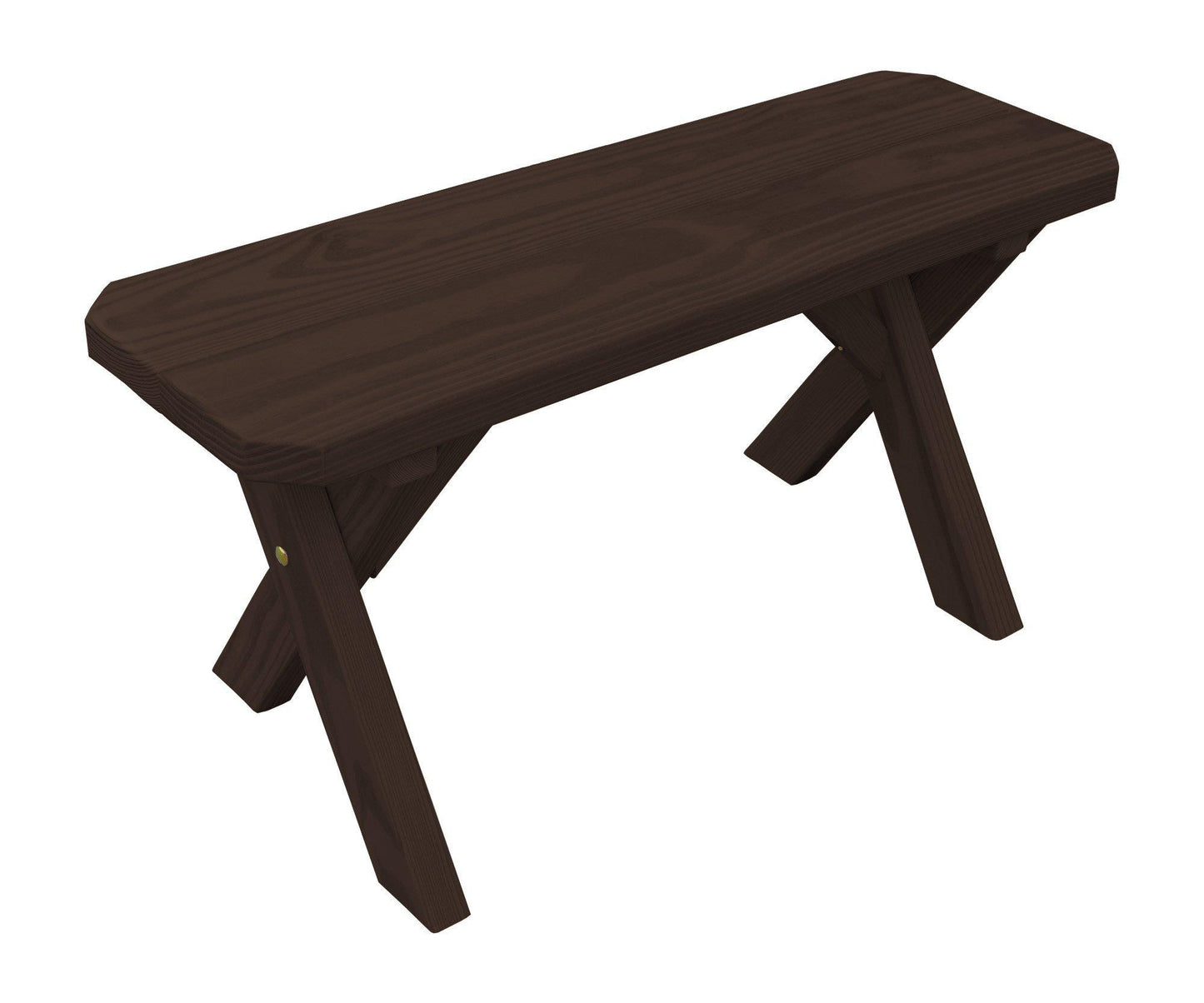A&L Furniture Co. Yellow Pine 33" Crossleg Bench Only - LEAD TIME TO SHIP 10 BUSINESS DAYS
