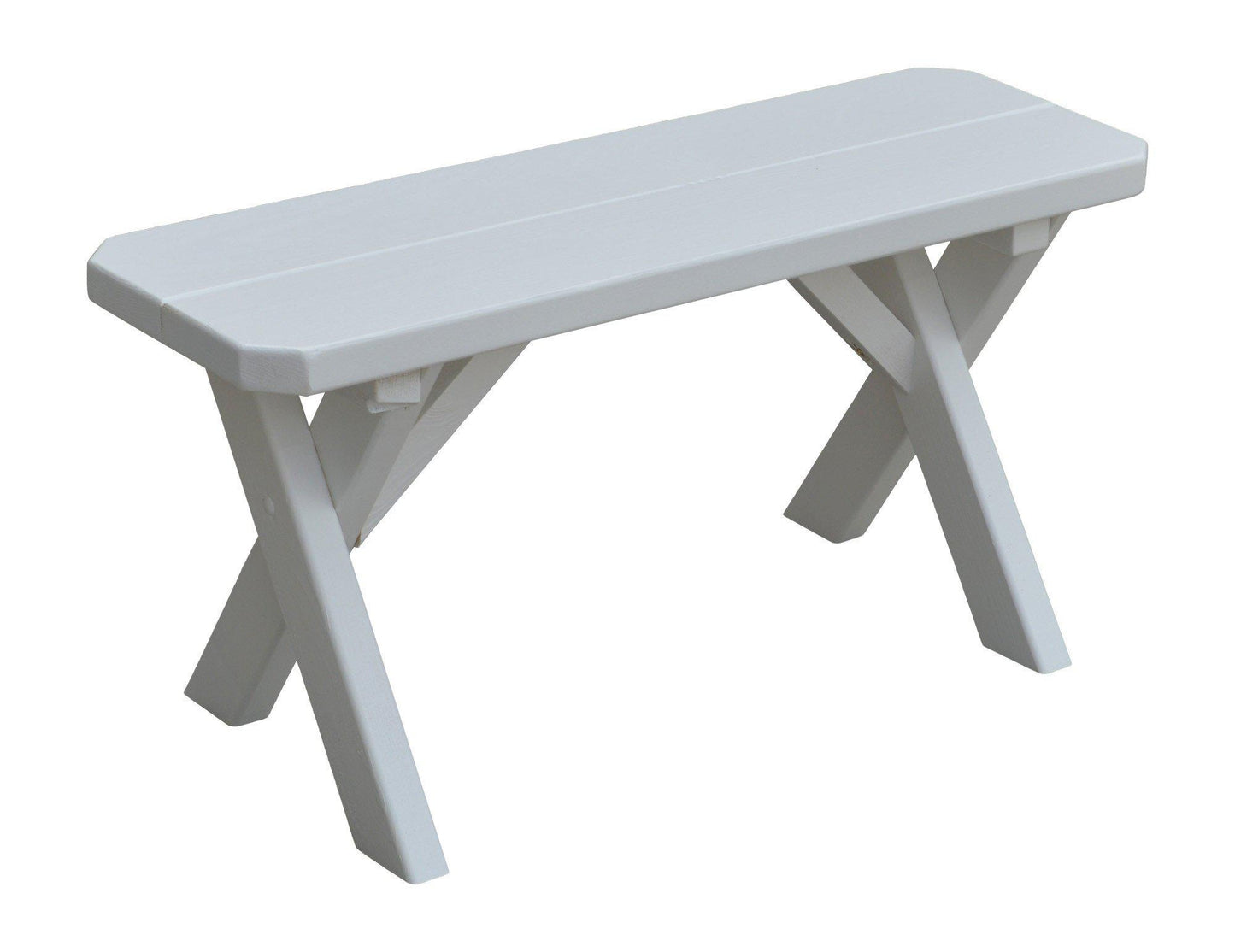 A&L Furniture Co. Yellow Pine 33" Crossleg Bench Only - LEAD TIME TO SHIP 10 BUSINESS DAYS