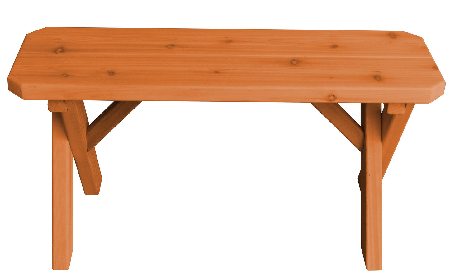 A&L FURNITURE CO. Western Red Cedar 94" Crossleg Bench Only - LEAD TIME TO SHIP 2 WEEKS