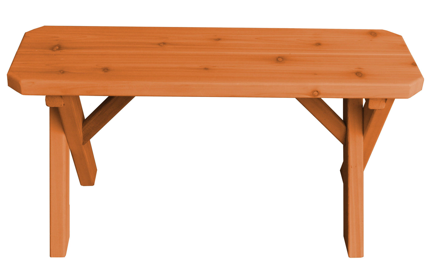 Regallion Outdoor Western Red Cedar  55" Crossleg Bench Only - LEAD TIME TO SHIP 2 WEEKS